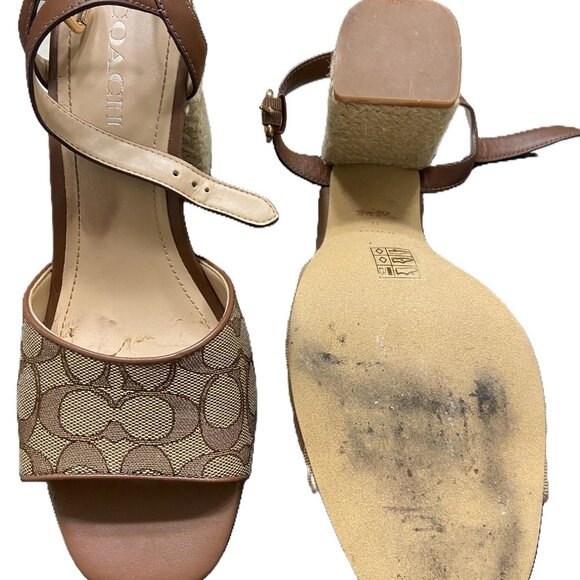 Coach Maddy Sandal Khaki/Saddle Women's - Picture 4 of 4
